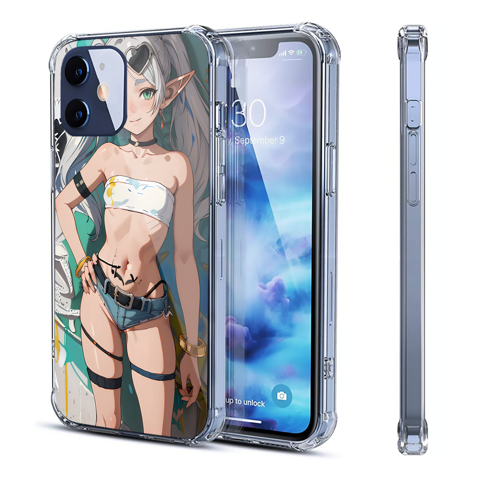 （画像用） 葬送のフリーレン Frieren 【iPhone 12シリーズ対応】透明スマホケース（クリアソフトケース）